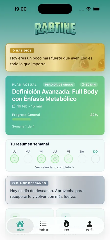 Vista previa de la aplicación Rabtine